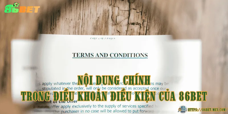 Điều Khoản Điều Kiện 86BET – Quy Định Người Chơi Cần Biết Nội dung chính trong điều khoản điều kiện của 86BET